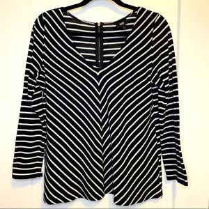 Black & White zippered-back sweater